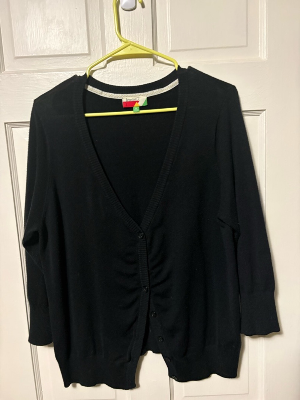 Classic Black V-Neck Button Cardigan